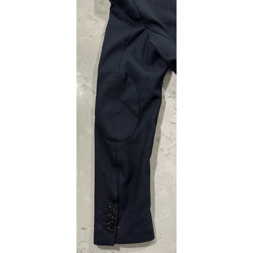 Zara Blazer Jacket Mens 42 Navy Blue Business Casual Quiet Luxury Sport Coat